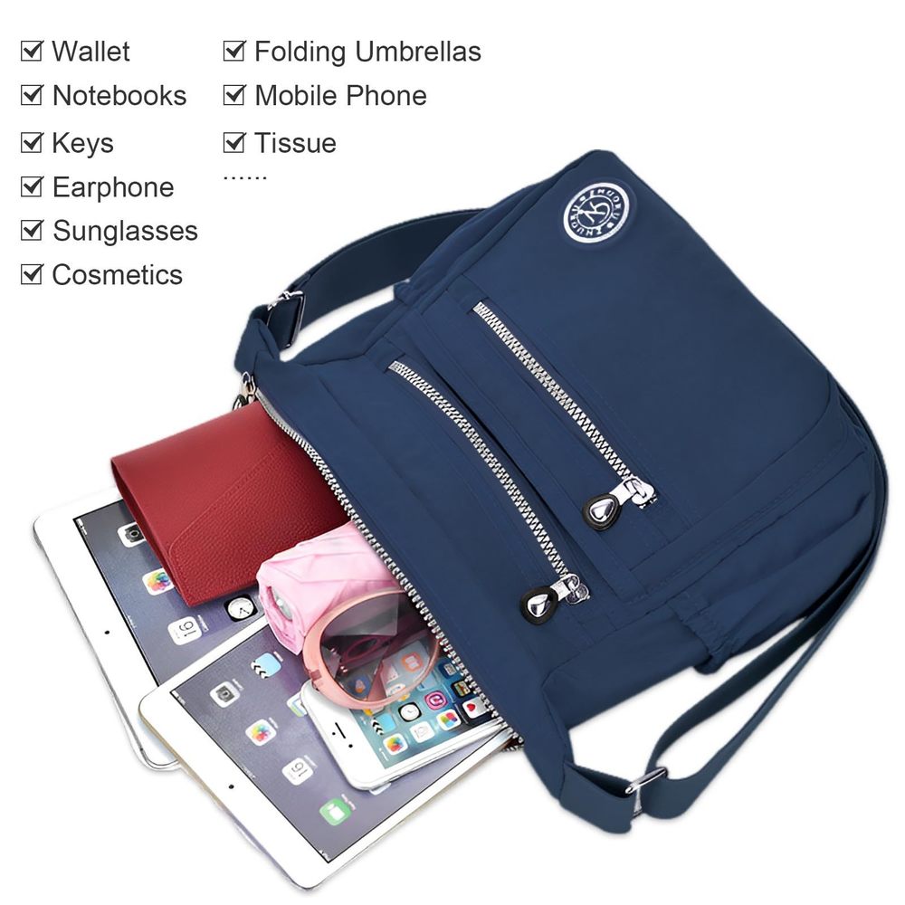 Waterproof Nylon Casual Crossbody Shoulder Messenger Bag Travel Purse XD - Picture 6 of 6